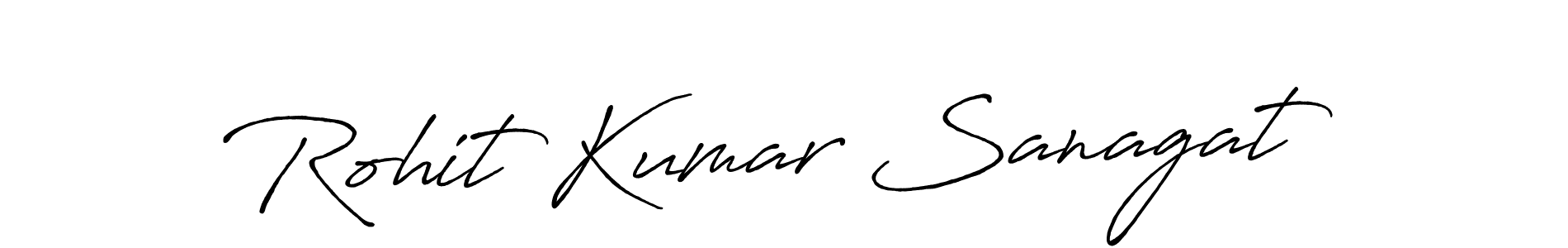 How to make Rohit Kumar Sanagat name signature. Use Antro_Vectra_Bolder style for creating short signs online. This is the latest handwritten sign. Rohit Kumar Sanagat signature style 7 images and pictures png