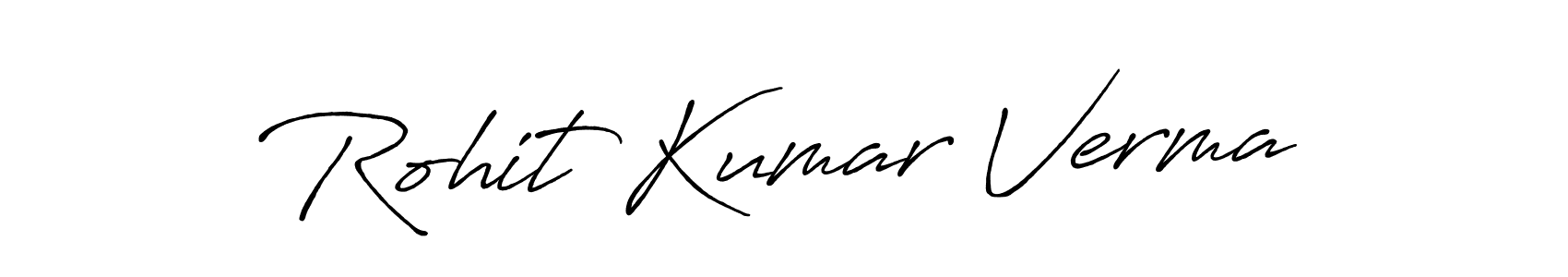 Make a beautiful signature design for name Rohit Kumar Verma. With this signature (Antro_Vectra_Bolder) style, you can create a handwritten signature for free. Rohit Kumar Verma signature style 7 images and pictures png
