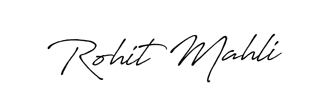 The best way (Antro_Vectra_Bolder) to make a short signature is to pick only two or three words in your name. The name Rohit Mahli include a total of six letters. For converting this name. Rohit Mahli signature style 7 images and pictures png