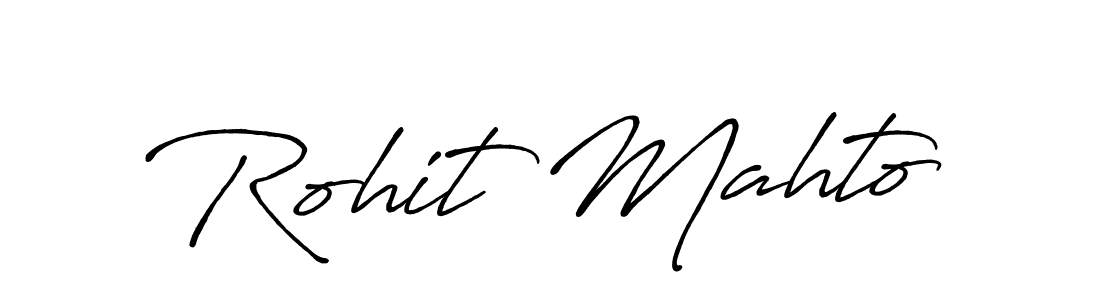 Make a beautiful signature design for name Rohit Mahto. With this signature (Antro_Vectra_Bolder) style, you can create a handwritten signature for free. Rohit Mahto signature style 7 images and pictures png