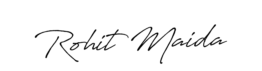 Use a signature maker to create a handwritten signature online. With this signature software, you can design (Antro_Vectra_Bolder) your own signature for name Rohit Maida. Rohit Maida signature style 7 images and pictures png