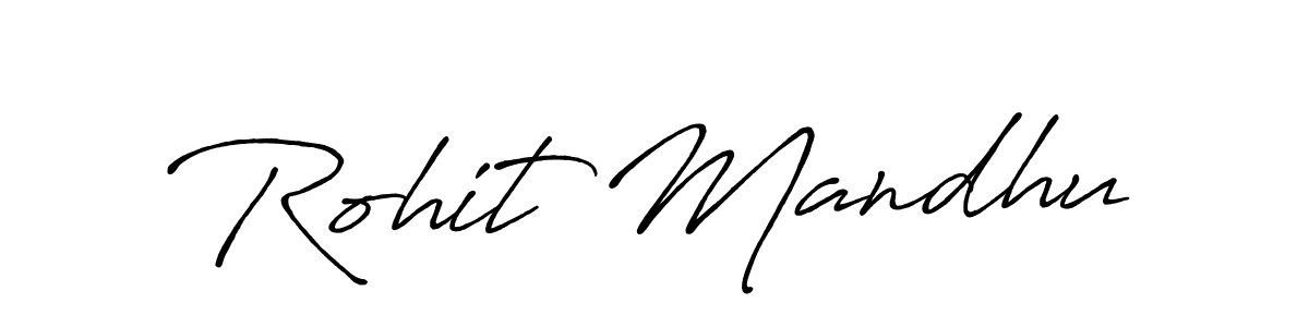 How to make Rohit Mandhu signature? Antro_Vectra_Bolder is a professional autograph style. Create handwritten signature for Rohit Mandhu name. Rohit Mandhu signature style 7 images and pictures png