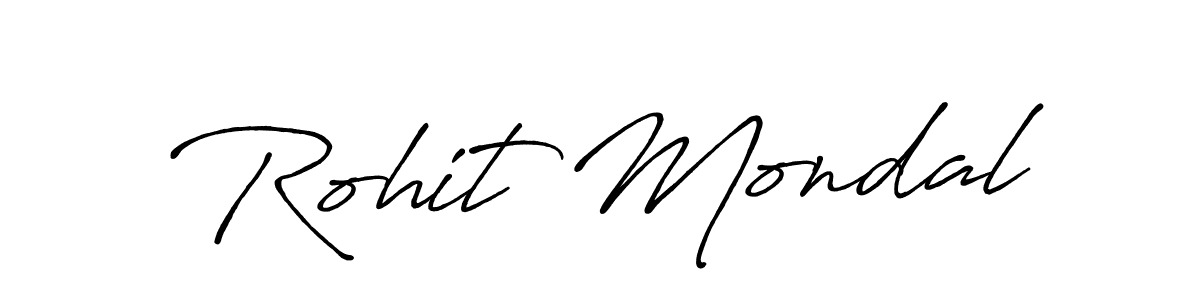 Create a beautiful signature design for name Rohit Mondal. With this signature (Antro_Vectra_Bolder) fonts, you can make a handwritten signature for free. Rohit Mondal signature style 7 images and pictures png