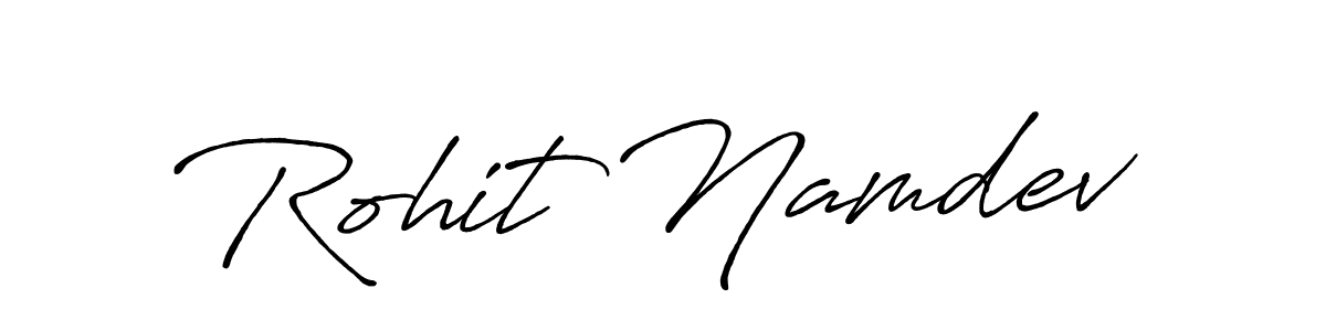 Use a signature maker to create a handwritten signature online. With this signature software, you can design (Antro_Vectra_Bolder) your own signature for name Rohit Namdev. Rohit Namdev signature style 7 images and pictures png