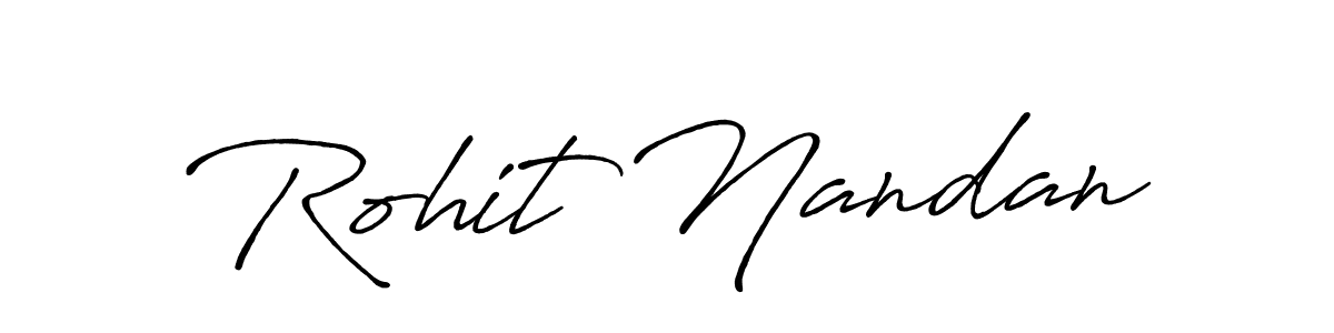 The best way (Antro_Vectra_Bolder) to make a short signature is to pick only two or three words in your name. The name Rohit Nandan include a total of six letters. For converting this name. Rohit Nandan signature style 7 images and pictures png