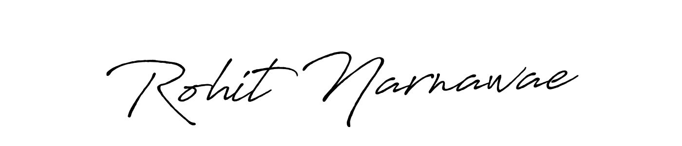 Create a beautiful signature design for name Rohit Narnawae. With this signature (Antro_Vectra_Bolder) fonts, you can make a handwritten signature for free. Rohit Narnawae signature style 7 images and pictures png