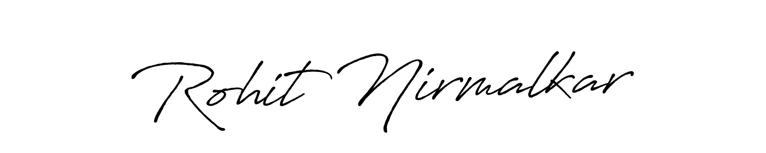 Rohit Nirmalkar stylish signature style. Best Handwritten Sign (Antro_Vectra_Bolder) for my name. Handwritten Signature Collection Ideas for my name Rohit Nirmalkar. Rohit Nirmalkar signature style 7 images and pictures png