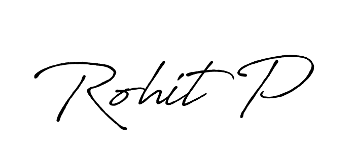 How to make Rohit P signature? Antro_Vectra_Bolder is a professional autograph style. Create handwritten signature for Rohit P name. Rohit P signature style 7 images and pictures png