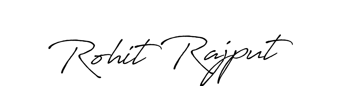 How to make Rohit Rajput name signature. Use Antro_Vectra_Bolder style for creating short signs online. This is the latest handwritten sign. Rohit Rajput signature style 7 images and pictures png