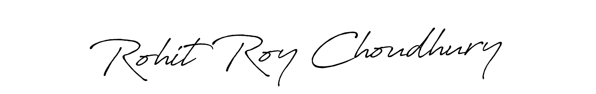 How to make Rohit Roy Choudhury name signature. Use Antro_Vectra_Bolder style for creating short signs online. This is the latest handwritten sign. Rohit Roy Choudhury signature style 7 images and pictures png