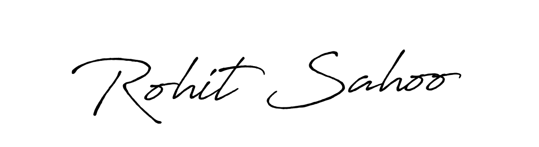 Use a signature maker to create a handwritten signature online. With this signature software, you can design (Antro_Vectra_Bolder) your own signature for name Rohit Sahoo. Rohit Sahoo signature style 7 images and pictures png