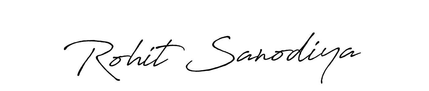 Make a beautiful signature design for name Rohit Sanodiya. With this signature (Antro_Vectra_Bolder) style, you can create a handwritten signature for free. Rohit Sanodiya signature style 7 images and pictures png