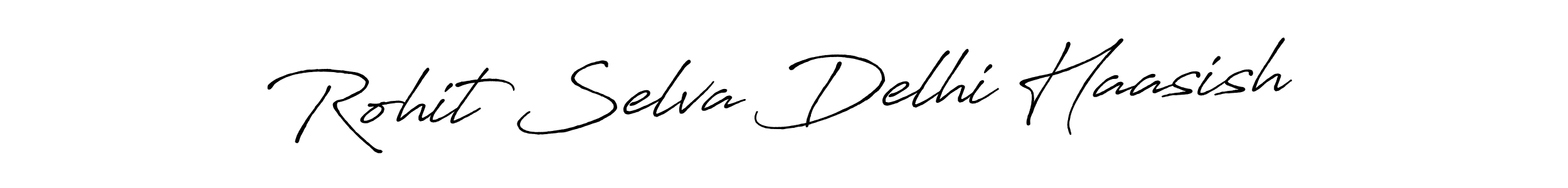 Make a beautiful signature design for name Rohit Selva Delhi Haasish. With this signature (Antro_Vectra_Bolder) style, you can create a handwritten signature for free. Rohit Selva Delhi Haasish signature style 7 images and pictures png