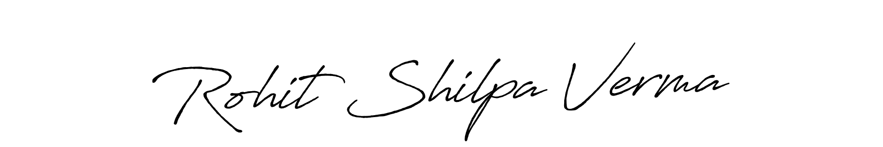 Create a beautiful signature design for name Rohit Shilpa Verma. With this signature (Antro_Vectra_Bolder) fonts, you can make a handwritten signature for free. Rohit Shilpa Verma signature style 7 images and pictures png