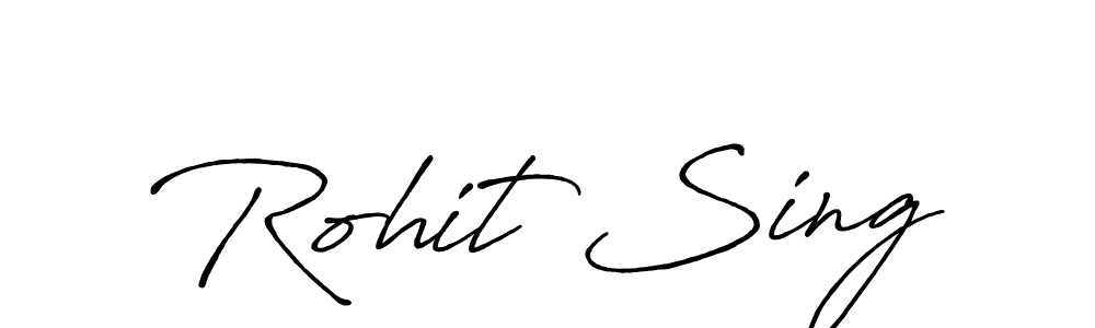 Create a beautiful signature design for name Rohit Sing. With this signature (Antro_Vectra_Bolder) fonts, you can make a handwritten signature for free. Rohit Sing signature style 7 images and pictures png