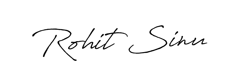 Use a signature maker to create a handwritten signature online. With this signature software, you can design (Antro_Vectra_Bolder) your own signature for name Rohit Sinu. Rohit Sinu signature style 7 images and pictures png