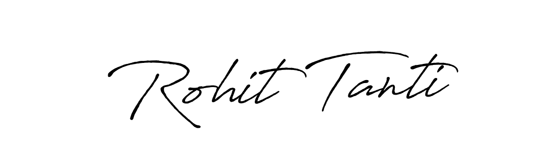Use a signature maker to create a handwritten signature online. With this signature software, you can design (Antro_Vectra_Bolder) your own signature for name Rohit Tanti. Rohit Tanti signature style 7 images and pictures png