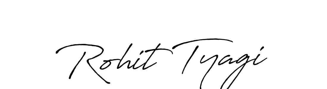How to make Rohit Tyagi name signature. Use Antro_Vectra_Bolder style for creating short signs online. This is the latest handwritten sign. Rohit Tyagi signature style 7 images and pictures png