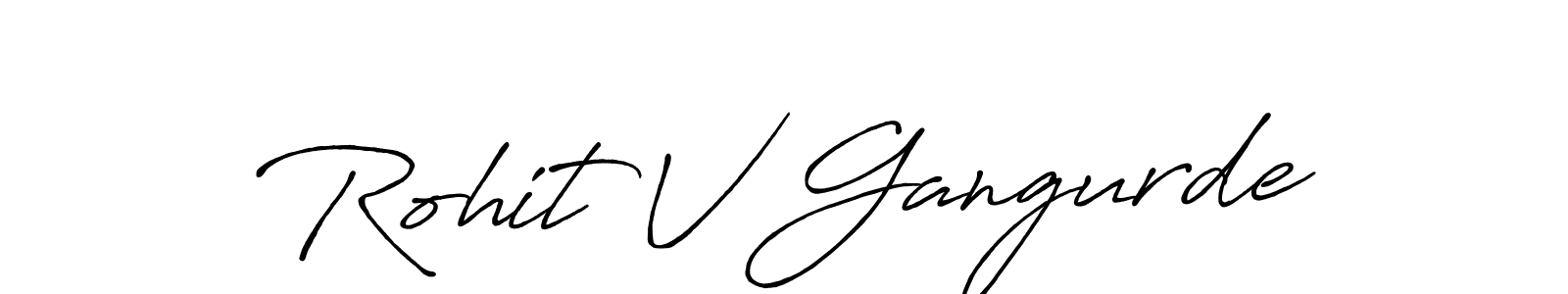 Antro_Vectra_Bolder is a professional signature style that is perfect for those who want to add a touch of class to their signature. It is also a great choice for those who want to make their signature more unique. Get Rohit V Gangurde name to fancy signature for free. Rohit V Gangurde signature style 7 images and pictures png