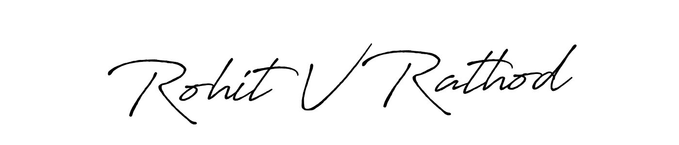 The best way (Antro_Vectra_Bolder) to make a short signature is to pick only two or three words in your name. The name Rohit V Rathod include a total of six letters. For converting this name. Rohit V Rathod signature style 7 images and pictures png