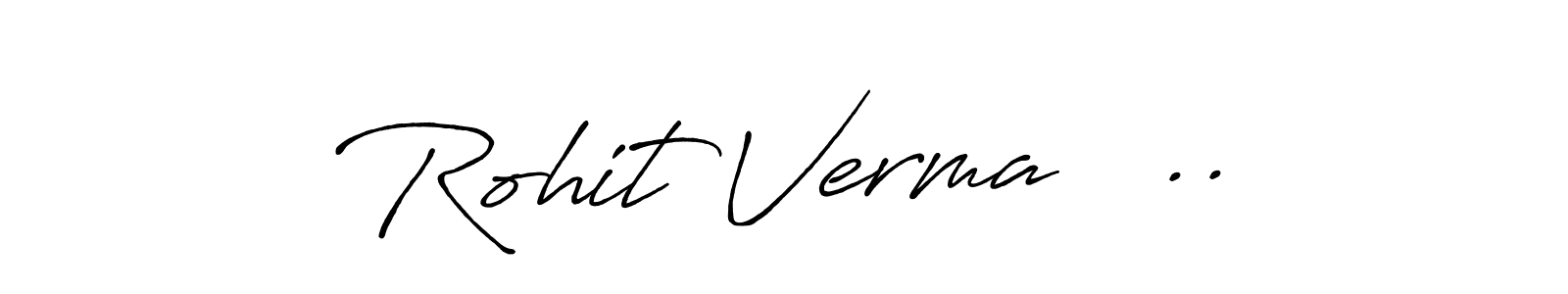Also we have Rohit Verma   .. name is the best signature style. Create professional handwritten signature collection using Antro_Vectra_Bolder autograph style. Rohit Verma   .. signature style 7 images and pictures png