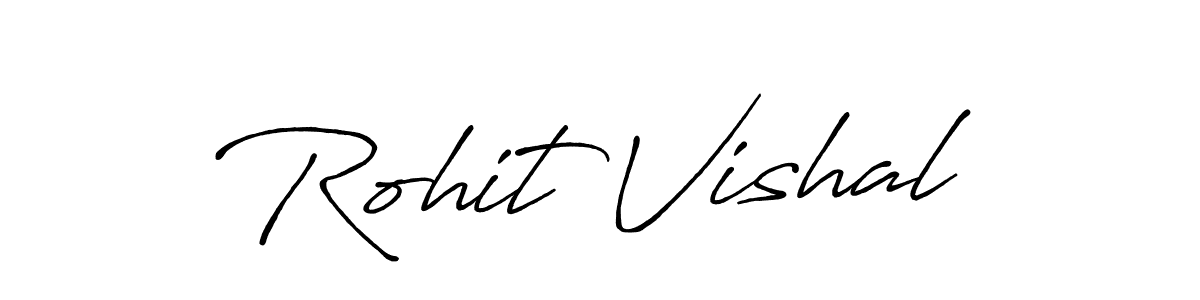 Design your own signature with our free online signature maker. With this signature software, you can create a handwritten (Antro_Vectra_Bolder) signature for name Rohit Vishal. Rohit Vishal signature style 7 images and pictures png