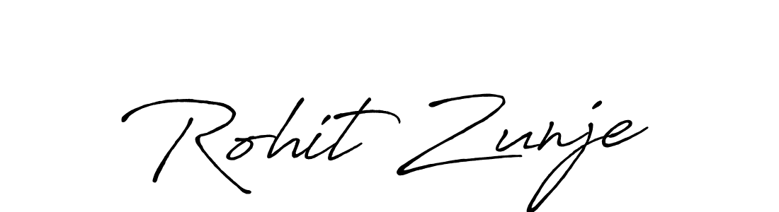 It looks lik you need a new signature style for name Rohit Zunje. Design unique handwritten (Antro_Vectra_Bolder) signature with our free signature maker in just a few clicks. Rohit Zunje signature style 7 images and pictures png