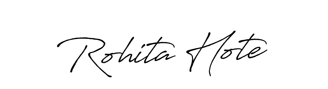 Create a beautiful signature design for name Rohita Hote. With this signature (Antro_Vectra_Bolder) fonts, you can make a handwritten signature for free. Rohita Hote signature style 7 images and pictures png
