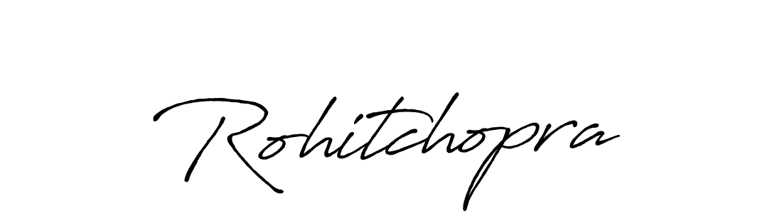 How to make Rohitchopra name signature. Use Antro_Vectra_Bolder style for creating short signs online. This is the latest handwritten sign. Rohitchopra signature style 7 images and pictures png