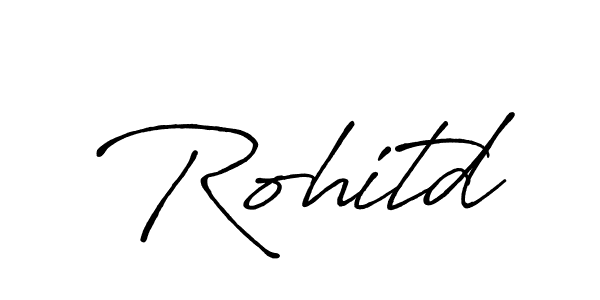 Make a beautiful signature design for name Rohitd. With this signature (Antro_Vectra_Bolder) style, you can create a handwritten signature for free. Rohitd signature style 7 images and pictures png