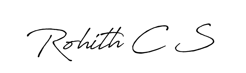 This is the best signature style for the Rohith C S name. Also you like these signature font (Antro_Vectra_Bolder). Mix name signature. Rohith C S signature style 7 images and pictures png