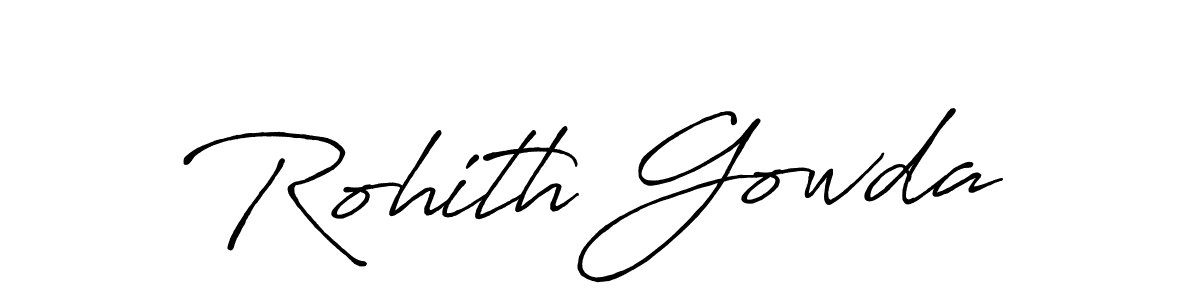 Use a signature maker to create a handwritten signature online. With this signature software, you can design (Antro_Vectra_Bolder) your own signature for name Rohith Gowda. Rohith Gowda signature style 7 images and pictures png