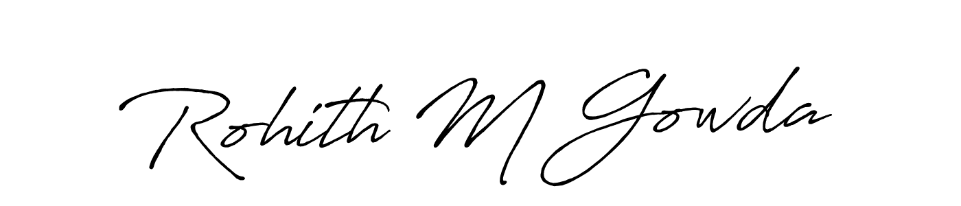 Make a short Rohith M Gowda signature style. Manage your documents anywhere anytime using Antro_Vectra_Bolder. Create and add eSignatures, submit forms, share and send files easily. Rohith M Gowda signature style 7 images and pictures png