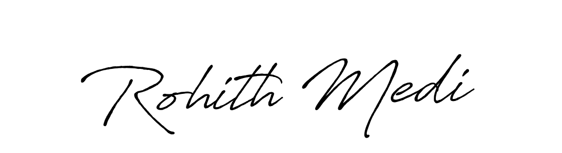 It looks lik you need a new signature style for name Rohith Medi. Design unique handwritten (Antro_Vectra_Bolder) signature with our free signature maker in just a few clicks. Rohith Medi signature style 7 images and pictures png