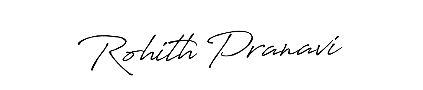 Design your own signature with our free online signature maker. With this signature software, you can create a handwritten (Antro_Vectra_Bolder) signature for name Rohith Pranavi. Rohith Pranavi signature style 7 images and pictures png