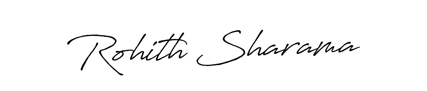 How to make Rohith Sharama name signature. Use Antro_Vectra_Bolder style for creating short signs online. This is the latest handwritten sign. Rohith Sharama signature style 7 images and pictures png