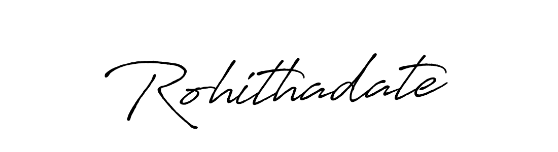 Use a signature maker to create a handwritten signature online. With this signature software, you can design (Antro_Vectra_Bolder) your own signature for name Rohithadate. Rohithadate signature style 7 images and pictures png