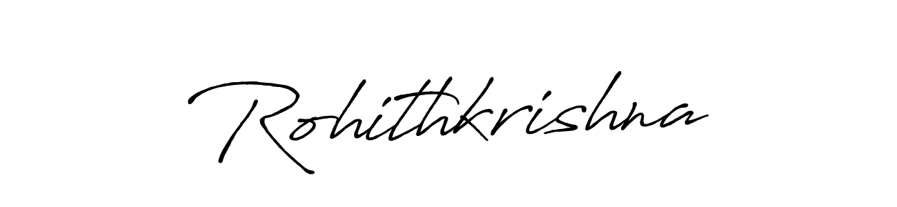 Design your own signature with our free online signature maker. With this signature software, you can create a handwritten (Antro_Vectra_Bolder) signature for name Rohithkrishna. Rohithkrishna signature style 7 images and pictures png