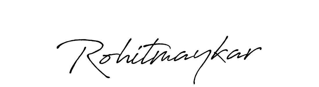 You should practise on your own different ways (Antro_Vectra_Bolder) to write your name (Rohitmaykar) in signature. don't let someone else do it for you. Rohitmaykar signature style 7 images and pictures png
