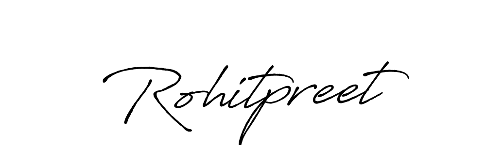Create a beautiful signature design for name Rohitpreet. With this signature (Antro_Vectra_Bolder) fonts, you can make a handwritten signature for free. Rohitpreet signature style 7 images and pictures png