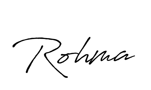 Also we have Rohma name is the best signature style. Create professional handwritten signature collection using Antro_Vectra_Bolder autograph style. Rohma signature style 7 images and pictures png