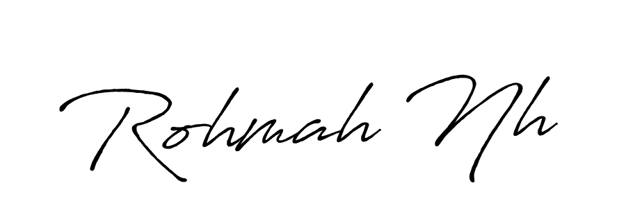 This is the best signature style for the Rohmah Nh name. Also you like these signature font (Antro_Vectra_Bolder). Mix name signature. Rohmah Nh signature style 7 images and pictures png