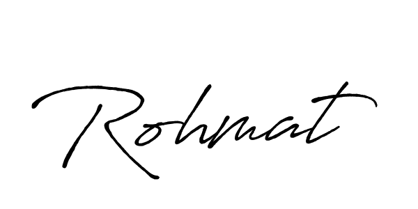 Create a beautiful signature design for name Rohmat. With this signature (Antro_Vectra_Bolder) fonts, you can make a handwritten signature for free. Rohmat signature style 7 images and pictures png