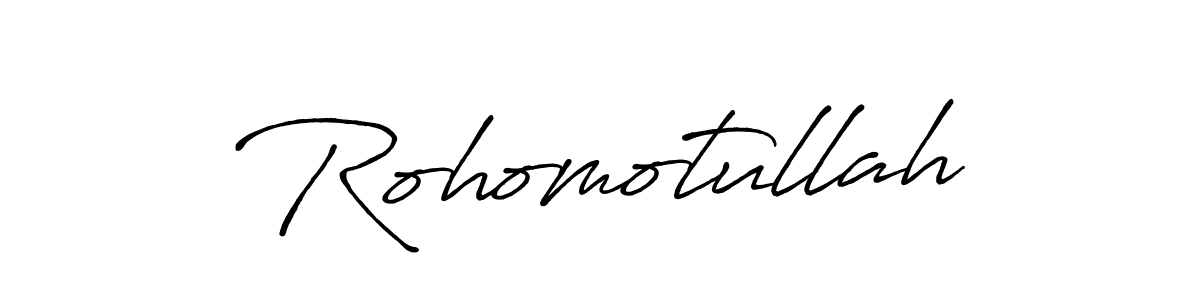 You should practise on your own different ways (Antro_Vectra_Bolder) to write your name (Rohomotullah) in signature. don't let someone else do it for you. Rohomotullah signature style 7 images and pictures png