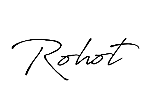 Use a signature maker to create a handwritten signature online. With this signature software, you can design (Antro_Vectra_Bolder) your own signature for name Rohot. Rohot signature style 7 images and pictures png