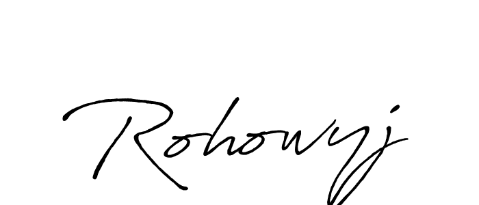 Make a beautiful signature design for name Rohowyj. With this signature (Antro_Vectra_Bolder) style, you can create a handwritten signature for free. Rohowyj signature style 7 images and pictures png