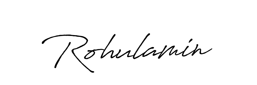 Create a beautiful signature design for name Rohulamin. With this signature (Antro_Vectra_Bolder) fonts, you can make a handwritten signature for free. Rohulamin signature style 7 images and pictures png