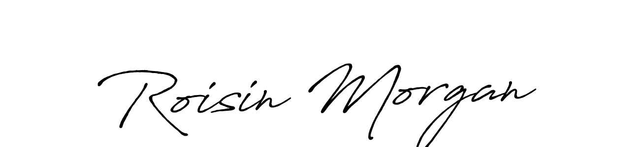 How to make Roisin Morgan name signature. Use Antro_Vectra_Bolder style for creating short signs online. This is the latest handwritten sign. Roisin Morgan signature style 7 images and pictures png