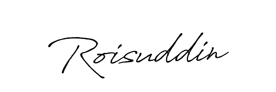 How to make Roisuddin name signature. Use Antro_Vectra_Bolder style for creating short signs online. This is the latest handwritten sign. Roisuddin signature style 7 images and pictures png