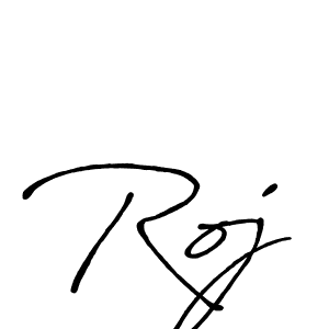 Use a signature maker to create a handwritten signature online. With this signature software, you can design (Antro_Vectra_Bolder) your own signature for name Roj. Roj signature style 7 images and pictures png